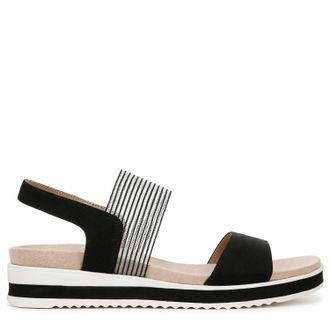 Life Stride Womens Zing Sandal In Striped Black