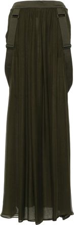 Max Mara Jedy silk maxi skirt - women - Silk/Cotton - 36 - Green