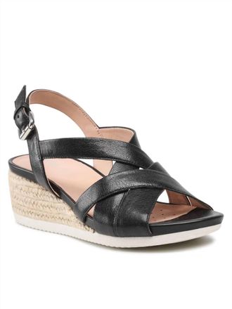 Geox Womens Dischia Sandal In Black