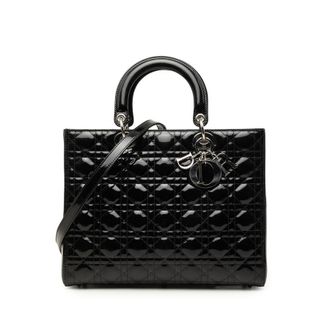 Dior Pre-owned Dior Large Patent Cannage Lady Satchel Ladies OMQ39URJZ2JJDNYJ