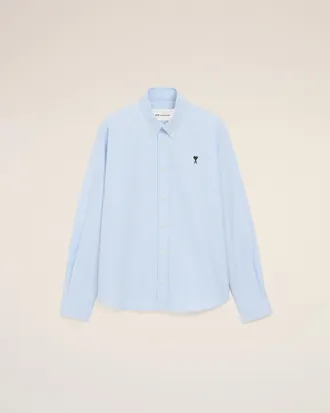 Ami Blue Cotton Ami De Coeur Oxford Shirt Blue - 36 - for Men