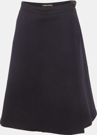 Sonia Rykiel Navy Blue Jersey Wrap Skirt