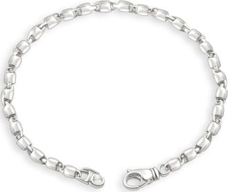Pompeii3 Mens 14k Gold (16gram) or Platinum (30gram) 4.5mm Link Bracelet 8.5