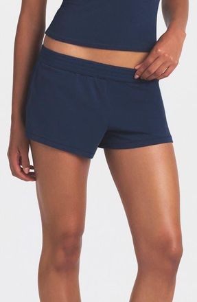 SKIMS Stretch Cotton Jersey Shorts in Navy at Nordstrom, Size Xx-Small
