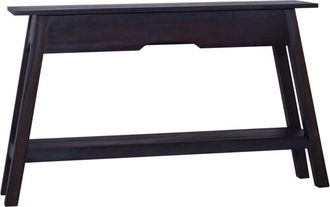 vidaXL Console Table Black 120x30x75 cm Solid Mahogany Wood vidaXL