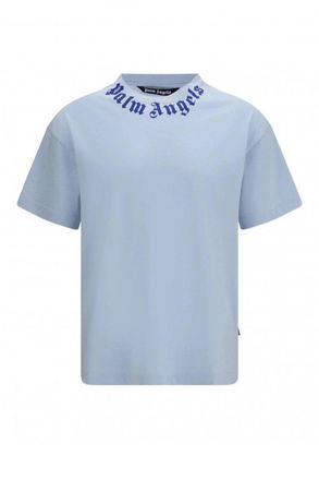 Palm Angels NECK LOGO REGULAR TEE Size: XL, colour: SKY