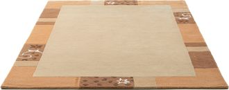 THEKO Wollteppich »Royal Ganges« rechteckig 13 mm Höhe 95% Wolle, mit Bordüre, ideal im Wohnzimmer & Schlafzimmer