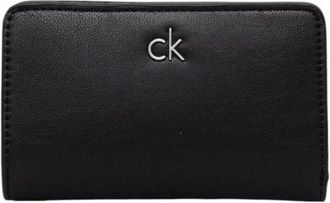Calvin Klein Accessoires, Dames, Zwart, ONE Size, Polyester, Damesportemonnee Zwart Herfst/Winter Stijl