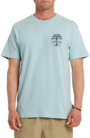 Quiksilver Uno Palm Cotton Graphic T-Shirt in Blue Haze at Nordstrom, Size Xx-Large