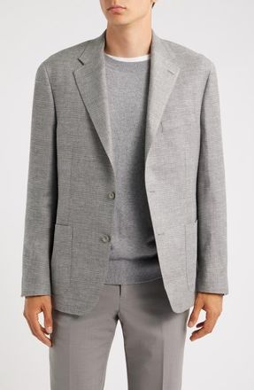 Vince Relaxed Fit Icon Stretch Linen, Wool & Silk Sport Coat in Grey at Nordstrom, Size 40