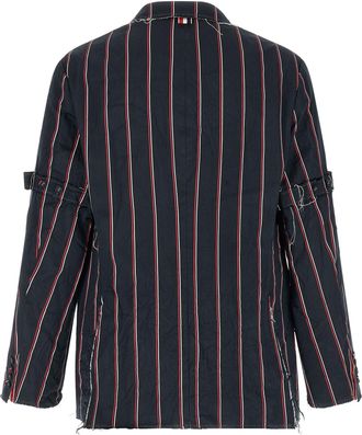 Thom Browne Mens Blue Silk Blazer Clothing