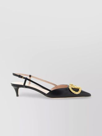 Valentino Garavani leather slingback pumps