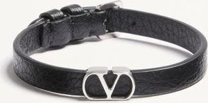 Valentino Garavani Bracciale VLogo Signature in vitello granato Uomo NERO UNI