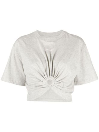 Palm Angels T-shirt Mel con cut-out - Grigio