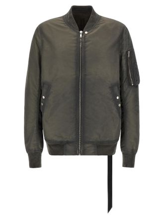 Rick Owens Gray Nylon Mens Bomber