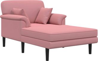 vidaXL Chaise Longue Rosa Terciopelo Vidaxl