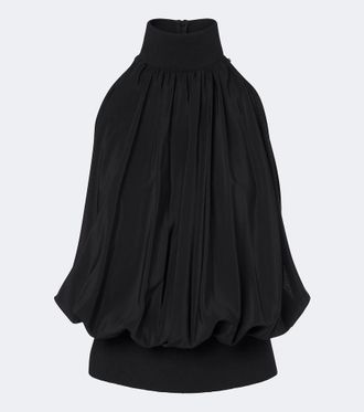 Sportmax Top de sat&eacute;n de seda drapeado
