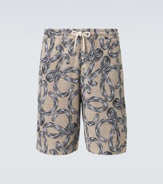Loewe Paulas Ibiza cotton-blend terry Bermuda shorts
