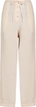STUDIO NICHOLSON Drawstring Straight-leg Modal-blend Trousers - Beige - 10 (UK10 / S)
