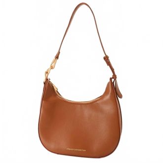 French Connection Womens Moritz Textured Smooth Hobo Shoulder Bag In Cognac