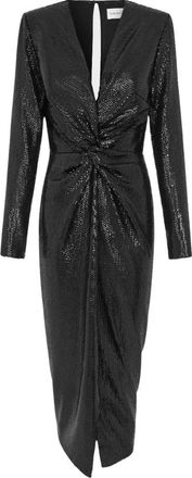 16Arlington Vesta Midi Paillettenjurk - Dames - Jurken - Zwart - Maat: XS Zijde