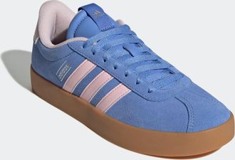 adidas Sneaker ADIDAS SPORTSWEAR VL COURT 3.0, Damen, Gr. 38,5, blau fusion, clear pink, silber metallic, Leder, Synthetik, Schuhe Sneaker, inspiriert vom De
