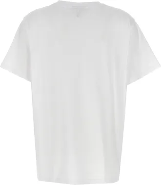 Ganni Leopard-Print Organic Cotton T-shirt - White
