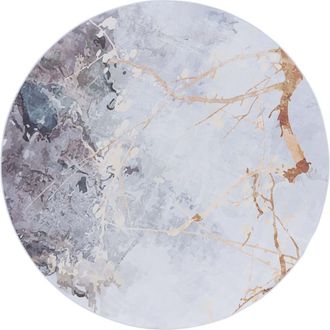 Safavieh Alfombra geom&eacute;trico de poli&eacute;ster gris/beige, 183 cm