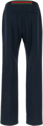 Gucci Mens Tech Panama Trousers Navy Polyester