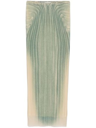 Jean Paul Gaultier Spiral maxi-rok - Blauw