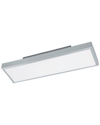 Eglo Eglo Idun 1 1 Light Integrated Led Ceiling Light With Brushed Aluminum Finish & White Plastic Shade