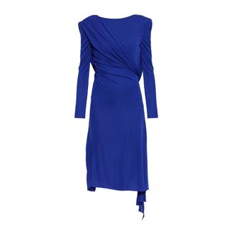 Versace Dames, Jurken, Blauw, Maat: XS Viscose