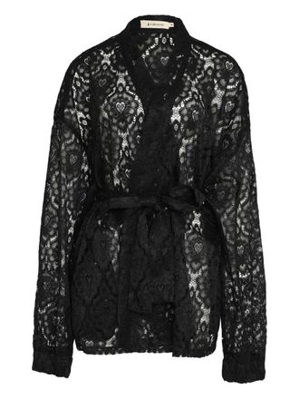 Lethicia Bronstein lace belted jacket - Black
