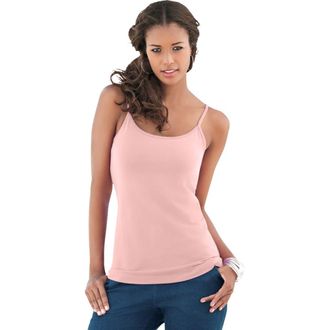 Roaman's Plus Size Cami With Built-In Bra And Adjustable Straps in Soft Blush at Nordstrom, Size Large
