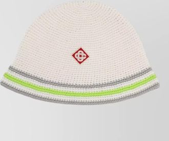 Casablanca logo-knit beanie