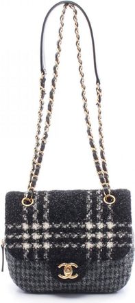 Chanel Fabric Wool Shoulder Bag (Pre-Owned)