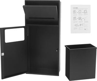 OEM Cubo De Basura De Acero Inoxidable, Dise&ntilde;o Que Ahorra Espacio, Color Negro
