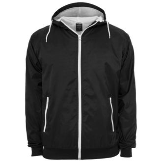 Urban Classics Heren Contrast Zachte Shell Jas (Zwart/Wit)