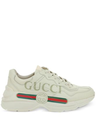 Gucci Rhyton logo-print sneakers - Neutrals