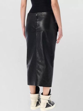 Rick Owens high waist skirt front slit midi