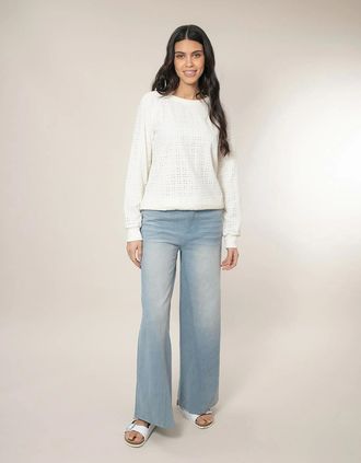 Nooki Design Womens Lily Broderie Blouse - Ecru - Cream - Size: 10/8