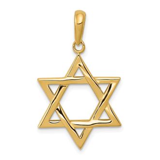 Diamond2Deal 10k Yellow Gold Star of David Pendant