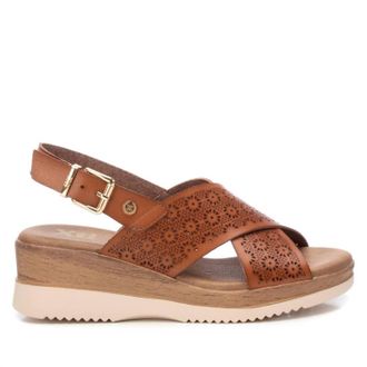 Xti Womens Wedge Sandals In Camel