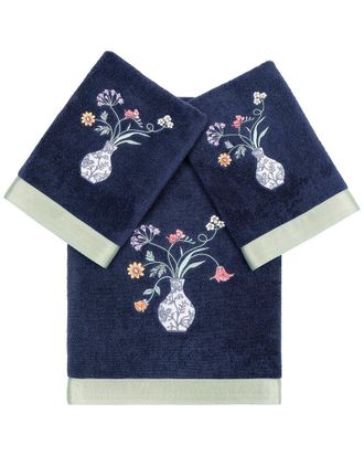 Linum Home Textiles 100% Turkish Cotton Stella 3Pc Embellished Towel Set