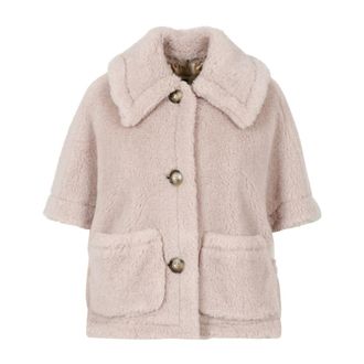 Max Mara Dames, Jassen, Beige, Maat: M/L Wol