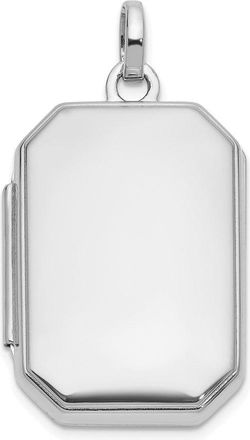 Diamond2Deal 14k Gold Polished 20x15mm Curved Rectangle Locket Pendant