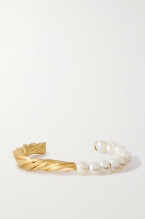 Completedworks Bracciale Rigido Con Perle E Finitura Oro The State Were In