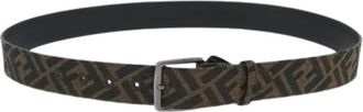 Fendi Pre-owned Zucca Canvas Riem - Dames - Vintage Accessoires - Bruin - ONE Size - Vintage