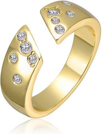 Rachel Glauber 14K Plated Cz Band Ring