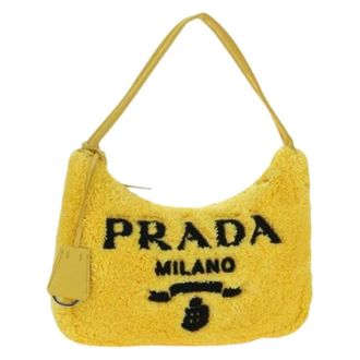 Prada Pre-owned Shoulder Bags, female, Yellow, Size: ONE SIZE Pre-owned Vintage Hand Bag